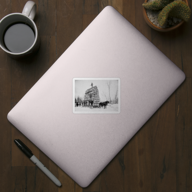 Timber logging, late 19th century (C030/1163) by SciencePhoto